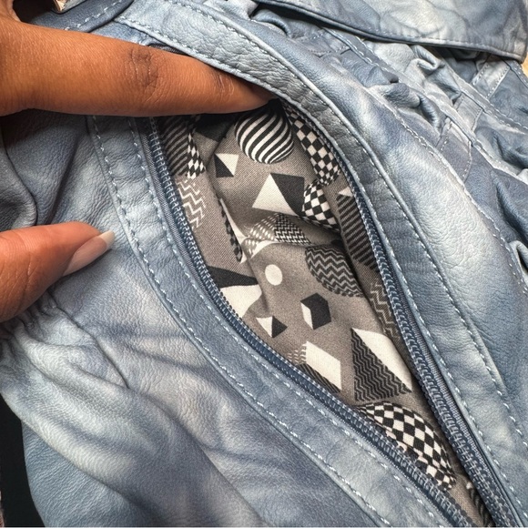 Angel Barcelo Blue Shoulder Bag - Picture 9 of 13